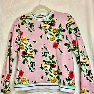Flowery light weight sweatshirt